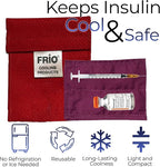 FRIO Cooling Wallet - Insulin Cooler for 45+ Hours of Stress Free On The Go - Red Mini