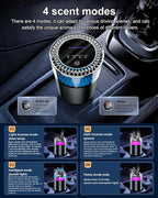 Car Air Freshener, Smart Car Air Freshener Diffuser, Auto On/Off Air Diffuser with Three Adjustable Modes, RGB Music Syncing Light, for Men,Father,Husband