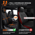 AOMSAZTO Custom Fit Seat Covers for Toyota 4Runner 2025 2026 Full Set Faux Leather Car Seats Cover for 4Runner Accessories Black(5 Seats Model Only)
