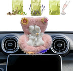 Car Air Freshener Vent Clip with Light Used for Jelly Cat Car Seat,Have A Seat Compatible with Fuggler Accessories (Battery Type-Purple) s (USB Type-Pink)