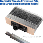 7-Inch Deck Stain Brush Applicator for Applying Paints, Sealers on Wood, Fence, Brick, Concrete Walls - Heavy-Duty Outdoor Oil Staining Brush