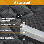 Waterproof Dog Car Seat Cover - Scratchproof Bench Cover for Back Seat, Universal Fit for Cars/Trucks/SUVs, Nonslip Pet Mat with Seat Protection, Machine Washable