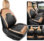 Red Rain Leather Black and Orange Seat Cover Customized Fit for Ford Bronco Seat Covers 4 Door 2021-2025 5 Seater (Bronco 4Door-Black+Orange)