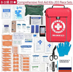 Comprehensive First Aid Kit -Labeled Compartments for Trauma & Emergencies, Compact Emergency Kits for Car, Boats, Camping, Hurricanes and Outdoor Emergencies Survival -265 Piece
