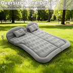 SUV Air Mattress Car Bed Inflatable Mattress for Truck Backseat - Foldable Car Mattress with Flocking Surface and Electric Pump Portable Air Bed Sleeping Pad for Home Car Tent Camping Travel