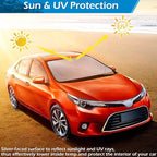 IC ICLOVER Car Windshield Sun Shade, 210T Ployester Foldable Front Window Sun Visor Protector Sun Protection Shield, Blocks Heat and UV Rays, Keep Your Car Cool, Fits SUV, Van, MPV, Trucks (X-Large)