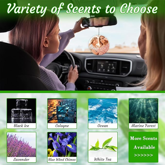 3-500Pcs Custom Air Fresheners with Picture - Personalized Double Sided Photo Text Logo Air Freshener for Car Hotel Business Event Promotion (General, Circle)