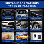Plastic Restorer for Cars, Restores Faded Plastic, Vinyl, Rubber, Trim, Bumpers & Interior Surfaces to Like-New Finish - Brings Back Deep Black & Color, UV Resistant - 3.4OZ