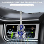Car Air Freshener Vent Clip, Empty Guitar-Shaped Aromatherapy Diffuser Automobile Dashboard Ornament, Unscented Car Air Conditioner Clip Cute Rotating Decoration for Women Men (Blue)