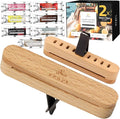 Premium Wooden Car Air Freshener Vent Clip | Box of 7 Scents Long Lasting Car Air Freshener with Magnetic Clip | Infused with Essential Oils | 60 Days' Worth of Car Scents by Perfa