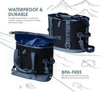 GrandTies 40 Can Portable Soft Cooler Bag - High-Performance Large Cooler - Leak Proof Waterproof Insulated Cooler Bag - Portable Ice Chest for Outdoor, Fishing, Beach, Travel, Camping