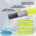 M MINGLE Pressure Washer Hose 50 FT x 3/8" - Replacement Power Wash Hose for Hot and Cold Water - High Pressure Hose with M22 14mm to 3/8 Inch Quick Connect Fittings - 4000PSI