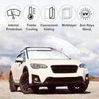 Windshield Sun Shade Custom Fit for 2018-2024 2025 2026 S-ubaru CrossTrek Accessories Foldable Sunshade Sun Blocker Protect Car from Sun Rays & Heat Damage Keep Car Cooler
