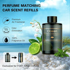 Car Air Freshener Refill for Men & Women 6.09 FL OZ /180ML-9 Month Ocean Scent Essential Oil Perfume, Essential Oil Made of Natural Plant Extracts, Compatible with Car Diffusers for Home/Office