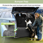 SUV Cargo Liner for Dogs, Waterproof Pet Cargo Cover with Bumper Flap Protector, Scrachproof Non-Slip Dog Seat Mat for SUVs Sedans Vans, Large Size Universal Fit