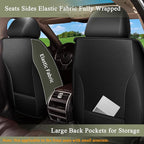 Seat Covers Fit for Nissan Pathfinder 2011-2024 2025 2026, Breathable Perforated Leather Seat Cover 5 Seats Full Set Interior Accessories(Black&Grey)