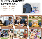 TuErcao Insulated Cooler Bag 6/24 Can Collapsible Leakproof Soft Sided Cooler for Car, Portable Foldable Small Ice Chest for Beach Camping Picnic Travel, 5/15qt Lunch Box for Men Work