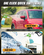 Foam Cannon Dual Connector for Pressure Washers, Double Tip Attachment, 4000 PSI, 1/4'' Quick Connect, Ideal for Car, Motorcycle, Roof, and Driveway Cleaning