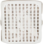 SportPet Designs Small Soft-Sided Pet Travel Kennel for Cars, Foldable Back Seat Crate for Cats & Small Dogs, Mesh Ventilated Carrier with Dual Metal Doors, Safety Leash & Waterproof Bed - White