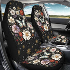 BIGCARJOB Art Butterfly Car Seat Cover Full Set Auto Front Seat Protectors Vehicle Bucket Seat Pad,Butterfly Car Interior Accessories,Fit Most Vehicle,Cars,Sedan