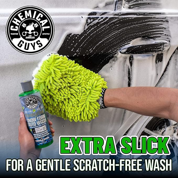 Chemical Guys Honeydew Snow Foam Auto Wash Cleanser 2 Pack (2 X 16 Fl. Oz.) - (Works with Foam Cannons, Guns or Bucket Washes) Safe for Trucks, Motorcycles, RVs & More, Honeydew Scent - CWS_110_1602
