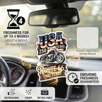 9Pcs USA 250th Anniversary Car Air Freshener, 1776-2026 Semiquincentennial Commemorative Hanging Ornament, Patriotic Double-Sided Scented Tablet, 2026 Independence Day Souvenir Gifts (Style 7)