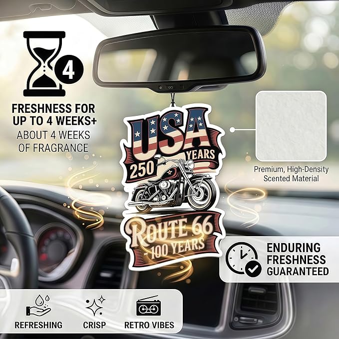 9Pcs USA 250th Anniversary Car Air Freshener, 1776-2026 Semiquincentennial Commemorative Hanging Ornament, Patriotic Double-Sided Scented Tablet, 2026 Independence Day Souvenir Gifts (Style 7)