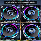 P6 Smart Car Air Freshener Diffuser - Auto On/Off, 4 Modes, 30-Day Battery, Ultrasonic Mist, Long-Lasting 4 Months, Jade Dragon Tea Scent