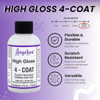 Angelus High Gloss 4-Coat Scratch-Resistant Leather Sealer – Durable, Flexible, Clear Coat Protection for Leather Shoes, Bags, Jackets & More - High Gloss Finish - 4 Fl Oz