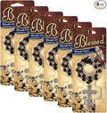 Blessed Rosary with Metal Cross Car Air Freshener, Moonlight Groove Scent