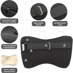 iwantit® Car Neck Pillows with Memory Foam, Neck Supporting for Long Time Driving, Adjustable Straps and Comfy Outer Cover(Black,1Package, Large Size)