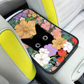 Black Cat Auto Center Console Pad,Soft Waterproof Car Center Console Cover Auto Armrest Seat Box Cover Protector for Most Vehicle SUV Truck Car