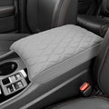 Center Console Cover for Honda Passport 2024-2026, Pilot 2023-2025, Ridgeline 2024 2025, Auto Armrest Lid Cushion Console Protector with Storage Pocket, Vinyl Leather, Gray