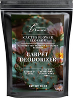 Lapew Cactus Flower Carpet Deodorizer Powder - Pet Safe Freshener for Vacuuming | Scented Odor Eliminator for Home | 36 oz