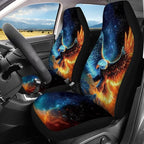 KEIAHUAN Eagle Pattern Full Set Seat Covers for Car Front Seat Covers and Split Rear Bench Seat Covers Washable Stretchy Universal Vehicle Seat Cushion Cover Universal Fit for Cars, Trucks, SUV, Van