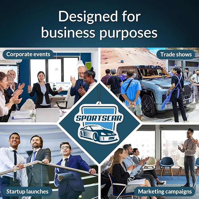 10-1000 Pcs Custom Air Fresheners with Picture - Personalized Photo/Logo/QR Code/Text, Bulk Promotional Car Gifts for Business Branding Events (A1-Logo)