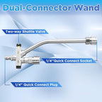 PWACCS Foam Cannon Dual Connector, Pressure Washer Car Wash Foam Gun, Short Power Washer Gun Kit with Dual-Connector Accessory, 1/4" Quick Connector, 1.5 Liter, 4000 PSI