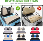 10L0L Golf Cart Seat Covers Universal for Yamaha G29 Drive2 Club Car Precedent Tempo Standard Front Seats, Breathable Mesh Bench Seat Cover, No Drilling Seat Cushion - All-Season Comfort