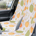 2 Pack Car Seat Towel Covers with Storage Bag 63 x 32 Inch Athletic Running Towel Seat Sweat Washable Non Slip Cover Gift for Car Outdoor Sport Activities (Yellow Pumpkin,Green Pumpkin)