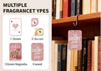 Pink Car Fresheners, 4pcs Trendy Leopard Print Car Accessories Interior, Mirror Decor For Women, Air Freshener Hanging For Bathroom Dorm Books Bedroom Drawer, Pink Girly Accessories Gifts -07