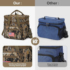 Maelstrom Lunch Box, 23L Insulated Lunch Bag, Expandable Double Deck Cooler Bag, Lightweight Leakproof Tote Bag With Side Tissue Pocket, Suit For Men and Women (I Camouflage with DIY Hook-and-Loop)