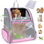 Lollimeow Cat Backpack Carrier, Ideal for Small Animals & Puppies, Airline Approved,Safe for Travel, Hiking, Vet Transport & Outdoor Use Fully Ventilated Design for Ultimate Comfort On-the-Go