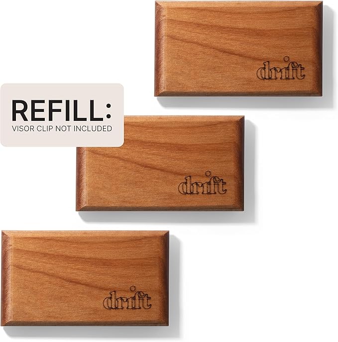 Drift Car Air Freshener - The Original Wood Air Freshener - Car Odor Eliminator - Long Lasting Scent - Metal Clip - Essential Oils - John Wick Scent 3 Pack Refill - NO CLIP INCLUDED