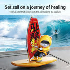 Car Air FreshenerThe Little Bear sways with the car Refillable Air Purifier for Interior Dashboard Decorations Accessories (Get Rich Quick-Yellow)