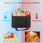 Portable Soft Cooler Bag, Collapsible Insulated Leak-Proof Car Cooler Bag, Insulated Ice Chest with Waterproof Zipper, Leak-Proof Organizer for Cars, Fits Most Vehicles, Red