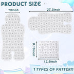 Pinkunn Gel Car Seat Baby Cooling Pad for Summer Breathable Stroller Cooler Pad Multifunctional Carseat Cooling Mat for Baby Child Dining Chair Safety Seat Stroller(White,Fox)