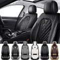Truck Seat Covers for Toyota Tacoma 2006-2026, Waterproof Premium Leather Full Coverage Car Seat Cover, Muscle Sport Style Auto Interior Seat Cover Sets (Front Set/Black)