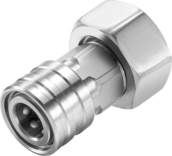 RIDGE WASHER Garden Hose to Pressure Washer Adapter, 3/4” GHT to 1/4”Stainless Steel Quick Connect, Convert Water Hoses to Power Washer Connector
