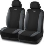 Skechers Seat Covers, Premium Breathable Polyester Car Seat Covers, Car Seat Covers Front Seats Airbag Compatible, Automotive Comfort for Most Cars, Vans, Trucks, SUVs (Two Front, Grey)