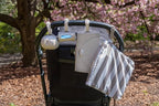 Ubbi Retractable On-the-Go Bag Dispenser for Baby Travel, Diaper Bag Accessory Must Have for Newborns, Helpful Baby Accessory, Taupe (Pack of 5)